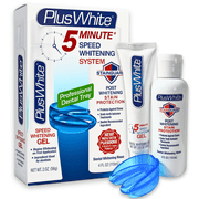 Plus White Premier Teeth Whitening System - 5 Minute Whitening Gel - Gel, Mouth Tray & Post Rinse Set, Unflavored