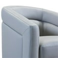 thumbnail image 3 of Armen Living Caras Genuine Leather Swivel Accent Chair in Dove Gray, 3 of 6