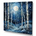 thumbnail image 2 of Designart "Mystic Moonlight Birch Woods I" Landscapes Wall Art Print, 2 of 5