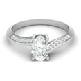 thumbnail image 2 of AVDAN 1.56 Cts Oval Moissanite Diamond 925 Sterling Silver Solitaire Accent Woman Ring, 2 of 7