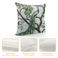 thumbnail image 4 of Leisuo Vintage Garden Pomegranate Fruit Tree Throw Pillow Cover Exotic Bird Peacock Floral Exotic Chinoiserie Printed Cushion Cover Couch Pillow Case Sham Pillowcases White, 4 of 5
