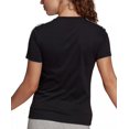 thumbnail image 3 of Adidas BLACK Women's Essentials Cotton 3 Stripe T-Shirt, US X-Large, 3 of 4