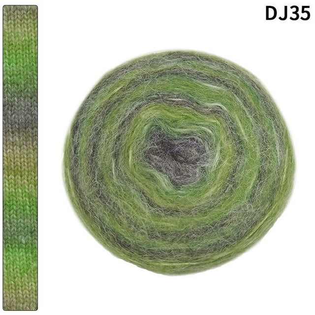 Nvzi Hilo giratorio de 100 g, hilo acrílico al 58 % para crochet, kit de crochet que cambia de color suavemente, hilo grande, Y