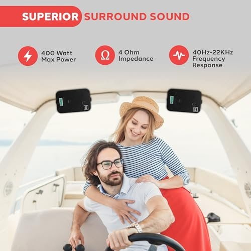 Pyle Home Dual Waterproof Outdoor Speaker System - 5.25 Inch Pair of Weatherproof Wall/Ceiling Mounted Speakers w/Heavy Duty Grill, Universal Mount - for Use in The Pool, Patio, Indoor PDWR40B Black
