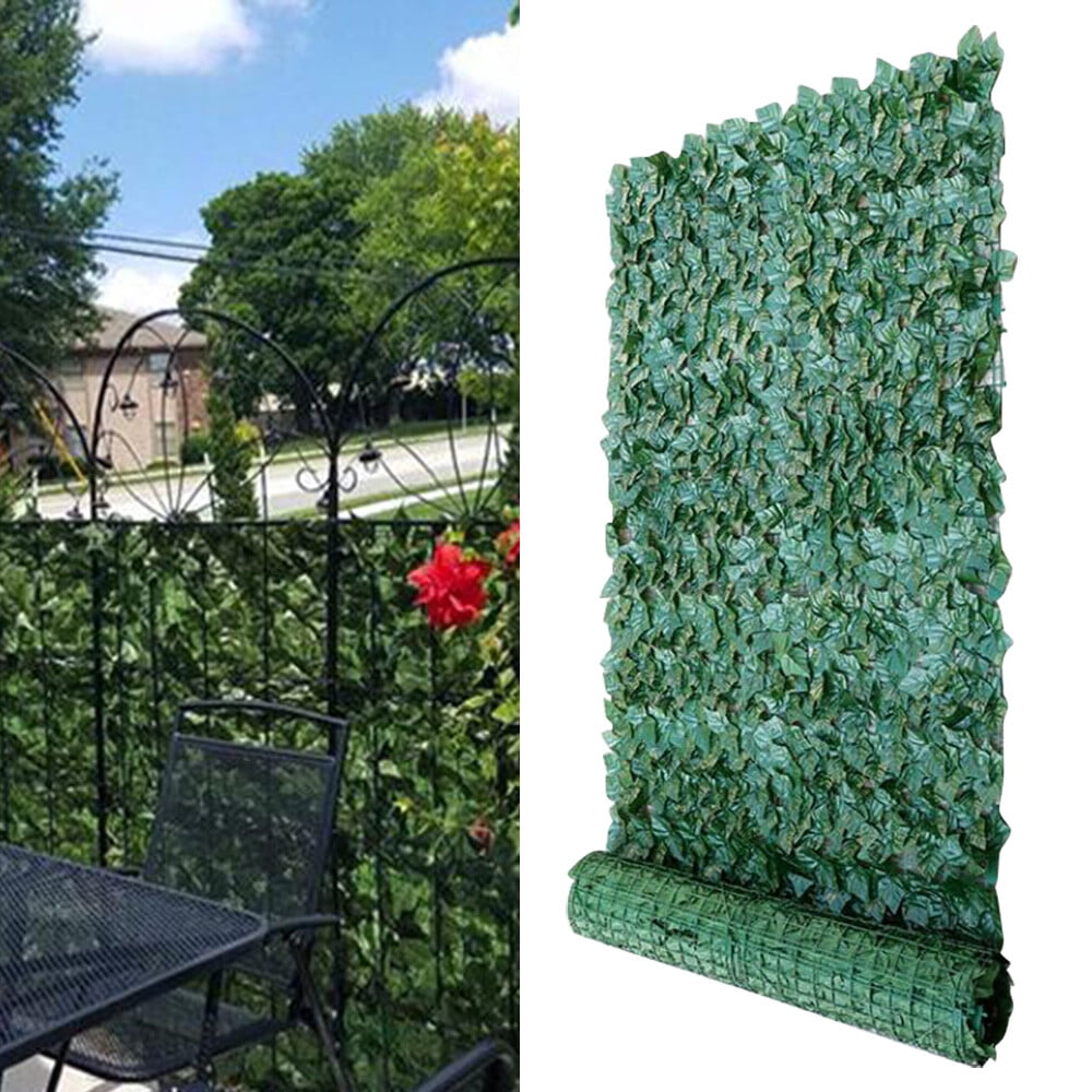 Artificial Faux Ivy Flexible Leaf Privacy Plastic Garden Fence, 50x300cm Green Garden Edging Border for Yard, Lawn, Vegetable Beds - Easy to Install, Weather-Resistant Decorative Fence
