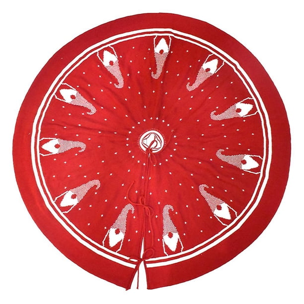 250ml Pink Falda para árbol de Navidad, collar de árbol de gnomo de doble cara de 48 pulgadas para Año Nuevo rústico