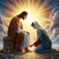 thumbnail image 1 of Jésus Christ et Magdalène - Peinture Diamant DIY, 1 of 6