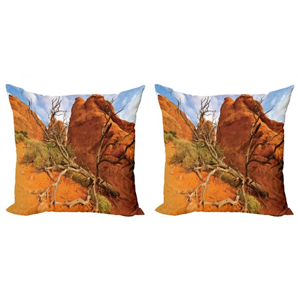 National Parks Throw Pillow Cushion Cover Pack Of 2 Rock On The Grand Canyon Monument Valley