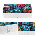 thumbnail image 4 of Graffiti Earring Organizer Jewelry Box Necklace Organizer PU Leather with Removable Compartment Portable, 4 of 6