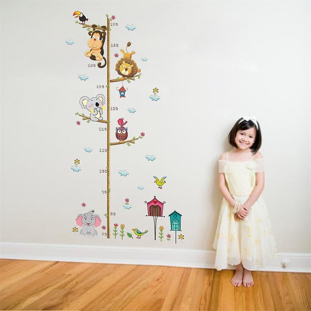 Monkey, elephant, lion, children's height measurement, wall sticker, children's room, decorative wall sticker