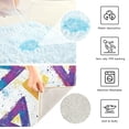 thumbnail image 3 of Yayeee Bath Rug for Bathroom Floor Non Slip Contour Fluffy Soft Absorbent Mat, 20"x24", Green Simple Triangles, 3 of 7