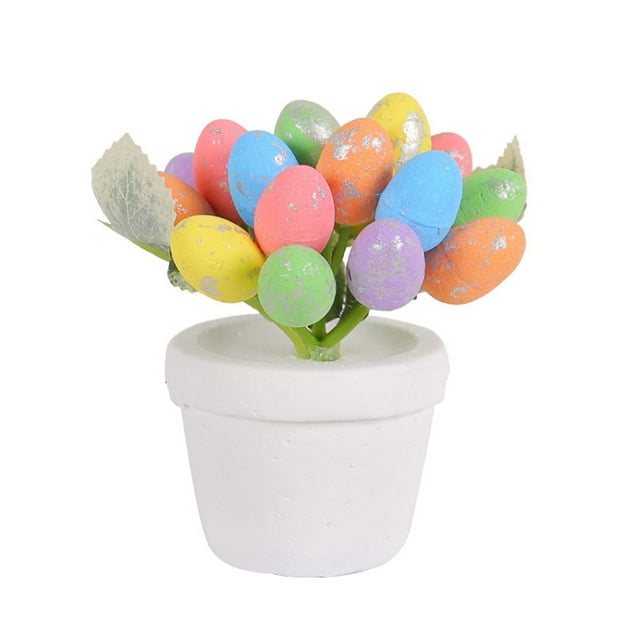 asddcavvf Pot d'Œuf de Pâques 12cm Pot de Fleur d'Œuf Tacheté Décoration de Cour Extérieure de Pâques Paquets d'Ornements de Noël Décorations d'Ampoule de Noël Échange d'Ornements de Noël