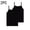 Black, variant on Cethrio Girls Knitted Tank Tops Size 10-12, 2 Piece Soft Summer Sleeveless Kids Undershirts Pink