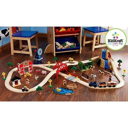 KidKraft Farm 75-Piece Train Set