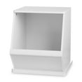 thumbnail image 2 of (2 pack) Your Zone White Toy Box Stackable Storage Bin, White, 2 of 7