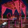 thumbnail image 3 of Cadena de luces LED SANJICHA 200 LED, 20 m, color rosa, resistente al agua, 13 modos, 3 of 7