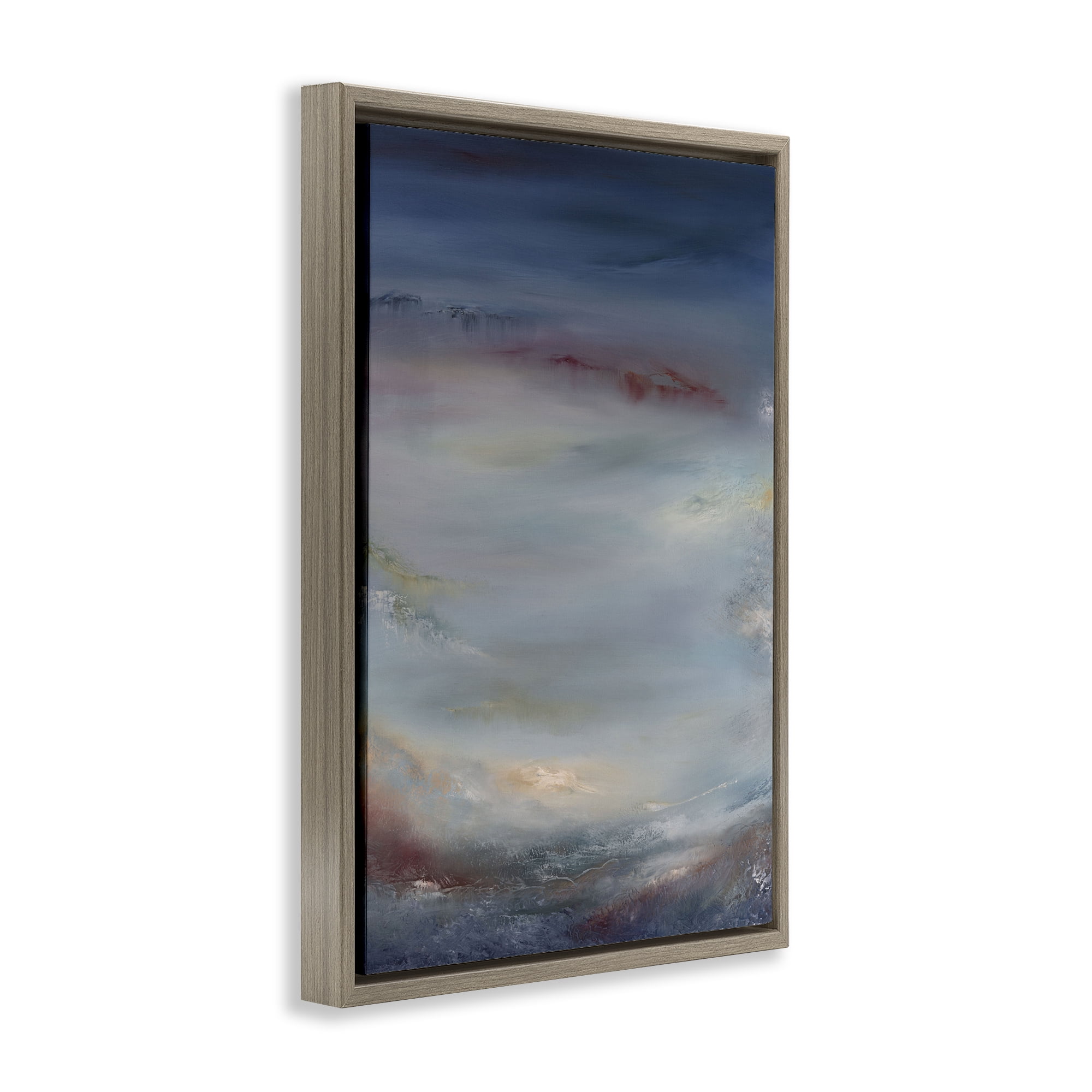 Stupell Industries Coral Underwater Impression Abstract Painting Brown Floater Framed Canvas Art Print Wall Art, 21 x 31