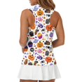 thumbnail image 6 of Women's Halloween Golf Shirt Sleeveless Collared Zip Up Tank Tops, Halloween Print Athletic Shirt for Themed Rounds Light Purple L, 6 of 6