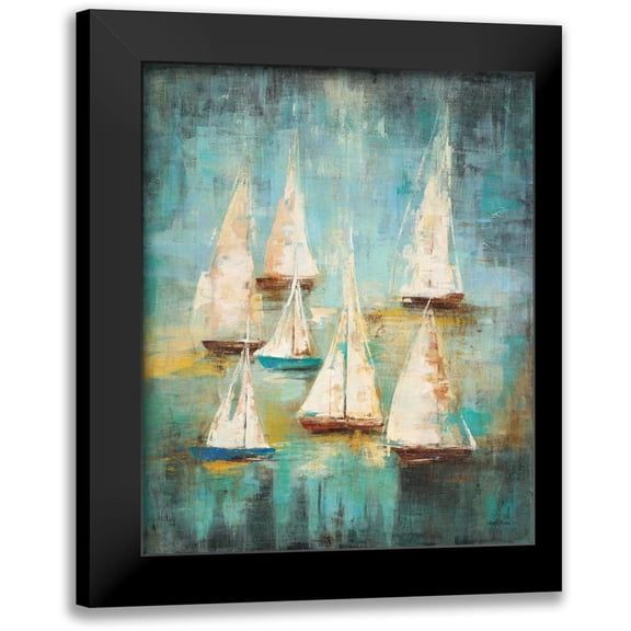 Villarreal 12x14 Black Modern Framed Museum Art Print Titled - Sail Away 1