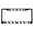 Black /White/Black, variant on Horse Style Metal License Plate Frame Personalized/Car Accessories Car Tag Holder Cover (Chrome/Black/Silver)