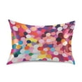 thumbnail image 7 of Yayeee Pillowcase Standard Size Set of 2 Satin Wrinkle Resistant Pillow Case, Black Colorful Circles, 7 of 7