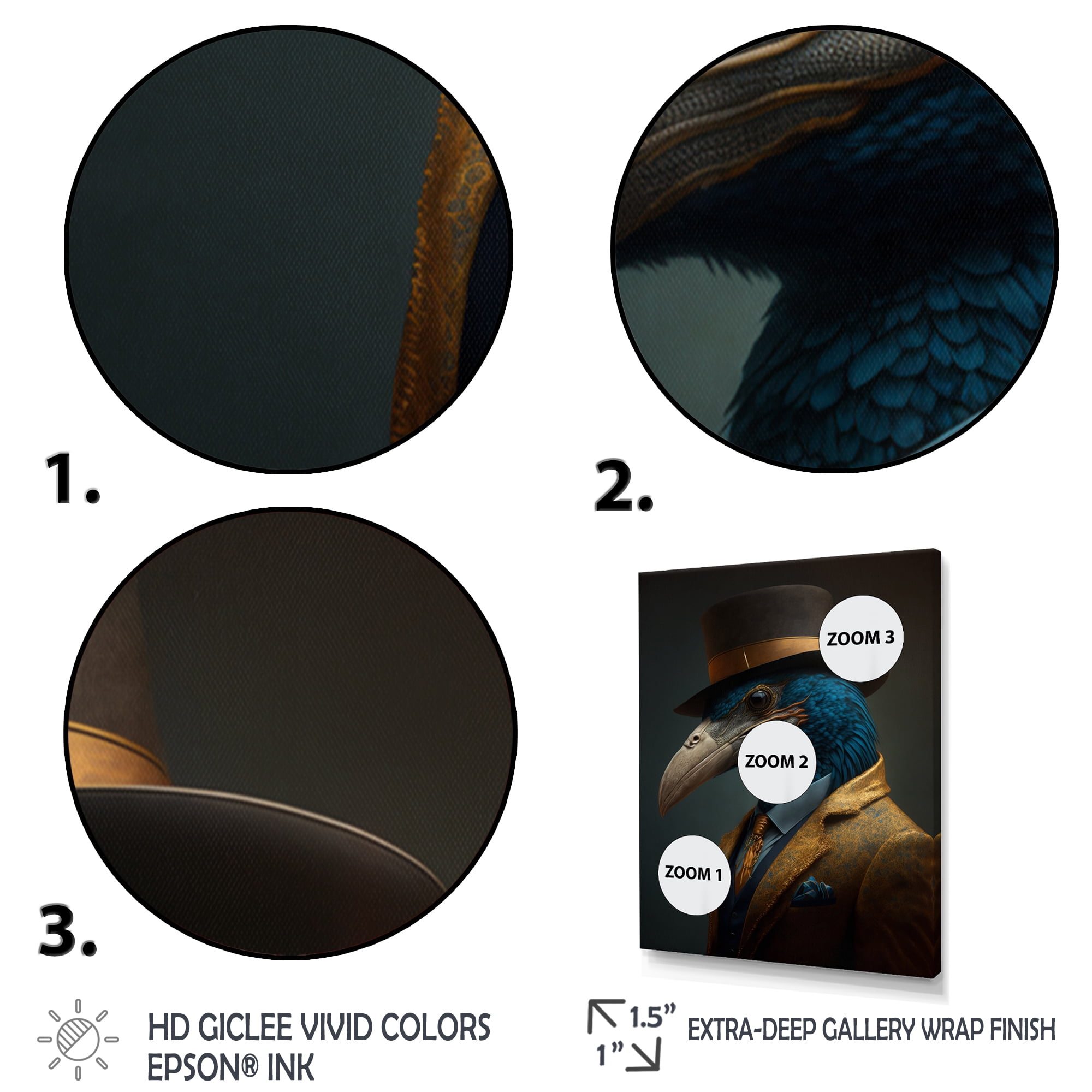 Designart Mafia Eagle Canvas Wall Art