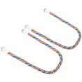 thumbnail image 2 of 2Pcs Bird Rope Perches Brightly Colored Handmade Chew Toy Parrot Swings Spiral Stand105CM, 2 of 9