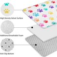 thumbnail image 5 of Colorful Dog Paw Footprint Bathroom Rugs Sets 3 Piece,Toilet Cover Set,Absorbent Non Slip Bathroom Mats Sets with U-Shaped Contour Rug Toilet Rug Set, 5 of 5