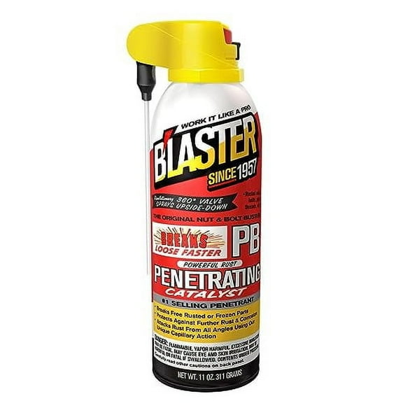 B'laster 16-PB-DS ProStraw Powerful Rust Penetrating Catalyst and Lubricant for Use on Automotive, Industrial, Marine and Plumbing Equipment, 11 oz, Pack of 12