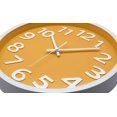 thumbnail image 4 of 1 Piece Yellow 12" Wall Clock Silent Battery Powered 3D Digital Bright Color Dial Face for Home/Office (Battery Not Included), 4 of 7