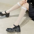 thumbnail image 2 of Langgg Polyester Lolita Mesh Stockings Lightweight And Fishnet Socks For Women Lightweight And Not white, 2 of 6