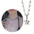 thumbnail image 2 of High Sense Five-pointed Star Necklace Female Temperament Collarbone Chain Korean, 2 of 9