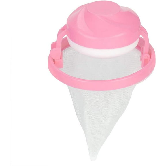Washing Machine Lint Catcher, Fine Mesh Washing Machine Lint Trap for Pet Fur for Threads for Debris(Pink)
