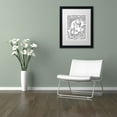 thumbnail image 2 of Trademark Fine Art 'Fish' Canvas Art by KCDoodleArt White Matte, Black Frame, 2 of 3