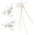 thumbnail image 1 of 3 horquillas vintage con diseño de mariposas para el pelo, accesorios para el pelo para mujer., 1 of 7
