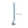 thumbnail image 3 of Toilet Sculpted Piece Scrubber Brush, Silicone Scrubber, Golf Head Design, Long Brush, 15 In, Light Blue, Toilet Sculpted Piece Cleaner Brush, Bathroom Scrubber, Hanging Hook, 1, 3 of 6