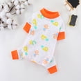 thumbnail image 5 of Pet Cloth Round Neck - Four-Legs Cartoon Pattern Puppy Bread Clothes - Summer Pet Pajamas for Indoor, 5 of 8