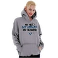 thumbnail image 3 of US Air Force My Hero Airman Husband Women Plus Size Hoodie Brisco Brands 2X, 3 of 3
