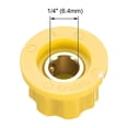 thumbnail image 3 of Perilla de control de volumen rotativa Uxcell de 6.4 mm de diámetro para potenciómetro de efecto de pedal amarilla, 3 of 3