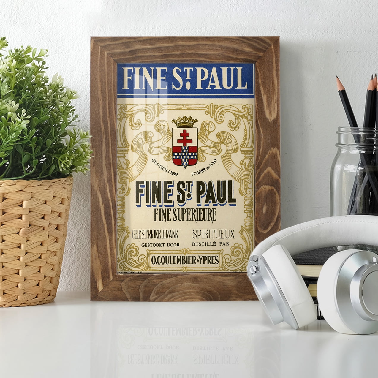 Fine St. Paul -Framed Print w/glass-Walnut