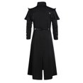 thumbnail image 4 of Halloween Costume Dress Midcentury Gothic Steampunk Tailcoat Jacket Black Brocade Coat, 4 of 4