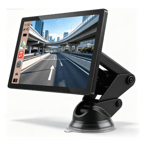 CarPlay Screen for Car, 9'' Wireless CarPlay & Android Auto - Smart Portable Touchscreen with Bluetooth/FM, Mirror Link, Voice Control, GPS Navigation, Hands-Free Calling, Plug & Play Car Play Screen