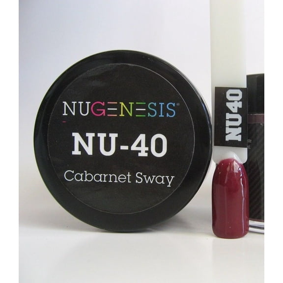 NUGENESIS Nail Color Dip Dipping Powder 1.5oz/43g jar - NU40 Cabarnet Sway