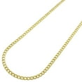 thumbnail image 2 of 14K Yellow Gold 2.5mm Hollow Cuban Chain, FREE Microfiber Cloth, Curb Link Mens Womens Necklace, Giorgio Bergamo, 2 of 9