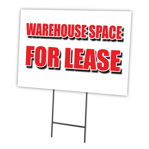 SignMission C-1216 Warehouse Space for Lea 12 x 16 in. Warehouse Space for Lease Yard Sign & Stake