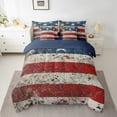thumbnail image 2 of Erosebridal Grunge Us Flags Bedding Twin Size,American Stars Bed Set,Red Blue White Stripes Bedding Sets Twin Size For Men Women Super Cozy Room Decoration Reversible,7pcs, 2 of 6