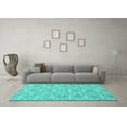 thumbnail image 3 of Ahgly Company Indoor Square Abstract Turquoise Blue Contemporary Area Rugs, 8' Square, 3 of 4
