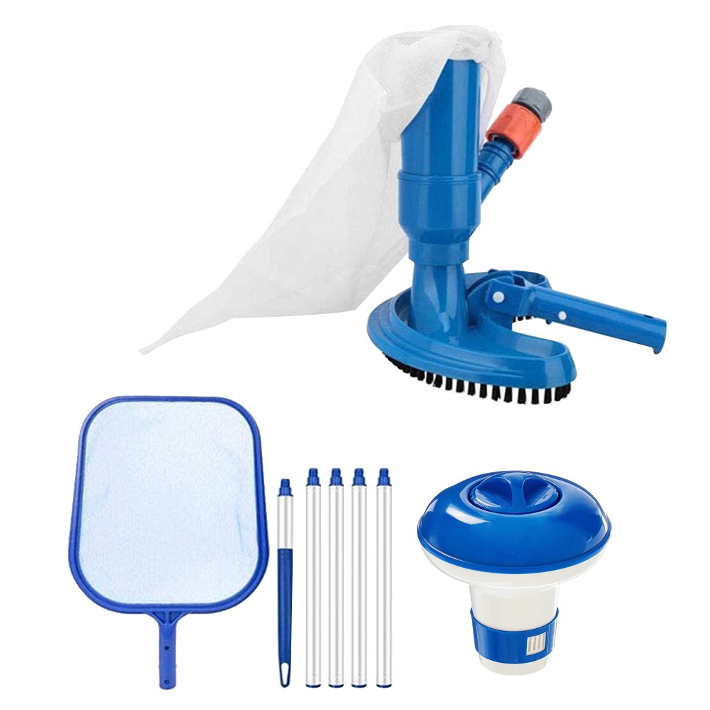 Swimming Pool Cleaning Tool Set Suction Pond Cleaning Leaf Skimmer Mesh
