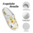 thumbnail image 5 of Daiia Farm Bee Cute Honey Print Women’s Fuzzy Slippers Memory Foam Lightweight House Shoes Cozy Loafer Flannel House Shoes-46/47, 5 of 7