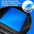 thumbnail image 5 of Gel Seat Cushion Honeycomb, 15.7"×13.8" Cooling Breathable with Washable Cover, Blue, Office Car, 5 of 8